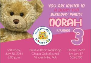 Build A Bear Party Invitations Printable Printable Build A Bear Birthday Party by Scripturewallart