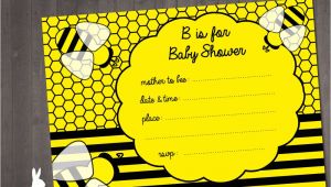 Bumble Bee Baby Shower Invitation Diy Printable Bumblebee Baby Shower Invitations