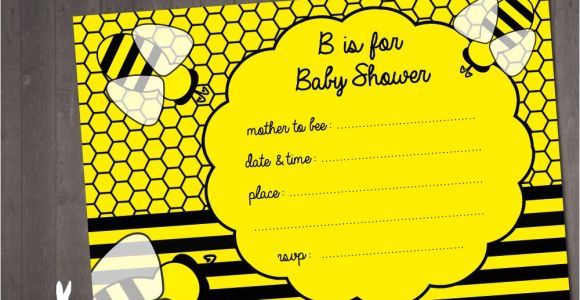 Bumble Bee Baby Shower Invitation Diy Printable Bumblebee Baby Shower Invitations