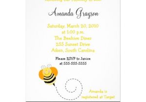 Bumble Bee Baby Shower Invites Bee Hop Bumble Bee Baby Shower Invitation 5×7 5" X 7