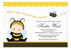 Bumble Bee Baby Shower Invites Bumble Bee Baby Shower Invitation 5" X 7" Invitation Card