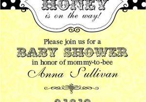 Bumble Bee Baby Shower Invites Bumble Bee Baby Shower Invitations Digital or Printable File