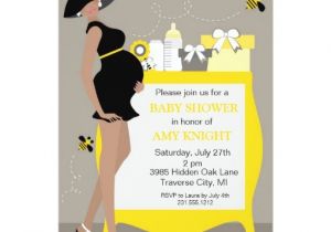 Bumble Bee themed Baby Shower Invitations Bumble Bee Baby Shower Invitations African Ameri