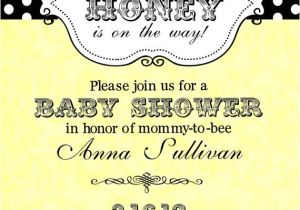 Bumble Bee themed Baby Shower Invitations Bumble Bee Baby Shower Invitations Digital or Printable File