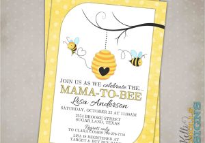 Bumblebee Baby Shower Invitations Bumble Bee Baby Shower Invitation Custom Printable Mommy to