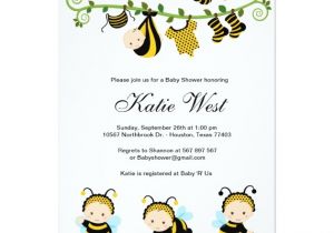 Bumblebee Baby Shower Invitations Personalized Bumble Bee Baby Invitations