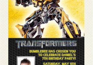 Bumblebee Transformer Birthday Invitations Transformers Bumblebee Birthday Invitation Design