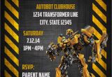 Bumblebee Transformer Birthday Invitations Transformers Bumblebee Digital Birthday Invitation
