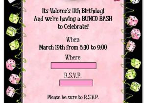Bunco Birthday Party Invitations 8085 E Coatbridge Lane Jacksonville Fl Rental