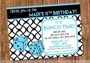 Bunco Birthday Party Invitations Bunco Birthday Party Invitation Bunco Invite Bunco