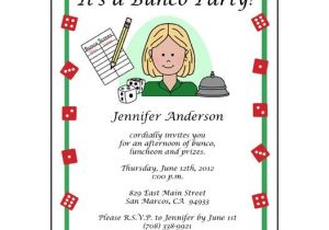 Bunco Birthday Party Invitations Bunco Party Invitation – Mandys Moon Personalized Gifts