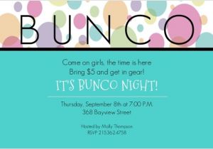Bunco Party Invitations Blue Bunco Night Invitation Game Night Invitations