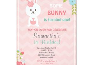 Bunny Birthday Invitation Template Free Bunny Birthday Invitation Bunny Invitation Zazzle Com