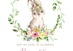 Bunny Birthday Invitation Template Free Bunny Birthday Invitation Editable Bunny Invite First