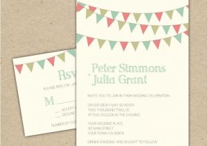 Bunting Wedding Invitation Template Free 17 Best Images About Wedding Invitation On Pinterest