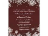 Burgundy and White Wedding Invitations Snowflake Winter Wedding Burgundy Red and White 5×7 Paper
