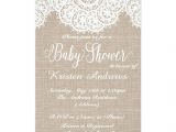 Burlap and Lace Baby Shower Invitations Lace and Burlap Baby Shower Invitation
