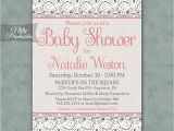 Burlap and Lace Baby Shower Invitations Rustic Burlap Lace Girl Baby Shower Invitations Pink