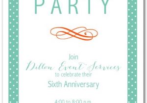 Business Cocktail Party Invitations Teal and White Dots Business Invitations