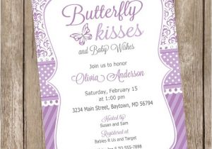 Butterfly Baby Shower Invitations Printable Free butterfly Kisses Baby Shower Invitation butterfly Baby