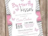 Butterfly Baby Shower Invites butterfly Kisses Baby Shower Invitation butterfly Baby