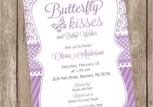 Butterfly Baby Shower Invites Free butterfly Kisses Baby Shower Invitation butterfly Baby Shower