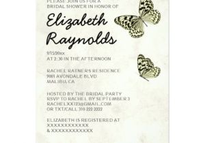 Butterfly Bridal Shower Invitations Elegant butterfly Bridal Shower Invitations