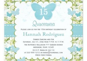 Butterfly Invitations for Quinceaneras Blue butterfly Quinceanera Invitations Photo Zazzle