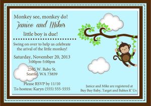 Buy Baby Shower Invitations Online Monkey Baby Shower Invitations Kustom Kreations