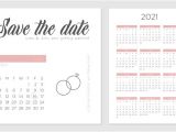 Calendar Wedding Invitation Template Save the Date Retro Wedding Invitation Calendar 2021