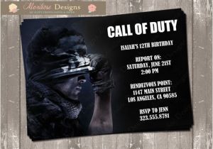 Call Of Duty Birthday Party Invitations Call Of Duty Birthday Invitation Digital File by