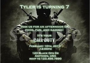 Call Of Duty Birthday Party Invitations Call Of Duty Black Ops Birthday Invitation by