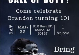 Call Of Duty Birthday Party Invitations the Invitation Was Done A Call Of Duty Birthday Party