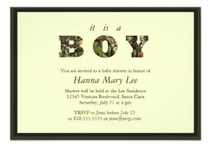 Camo Baby Boy Shower Invitations Camo It S A Boy Baby Shower Invitation