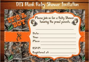 Camo Baby Boy Shower Invitations Diy Blank It S A Boy Camo Baby Shower Invitation Diy Baby