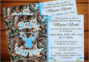Camo Baby Boy Shower Invitations Little Boy Blue Camo Baby Shower Invitation