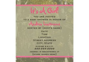 Camo Baby Shower Invites Camouflage & Pink Baby Shower Invitation