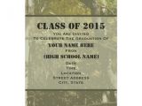 Camouflage Graduation Invitations Camo Class Of 2015 Graduation Invitation