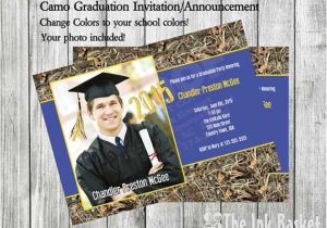 Camouflage Graduation Invitations Graduation Invitation Announcement Camo Style with Your