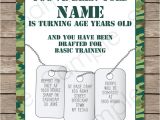 Camouflage Party Invitation Template Camo Invitations Template Army Birthday Party
