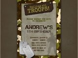 Camouflage Party Invitation Template Military Camouflage Birthday Party Invitations Printable File