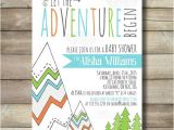 Camping themed Baby Shower Invitations Adventure Baby Shower Invite Invitation Boy Mountain Trees