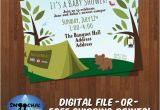 Camping themed Baby Shower Invitations Camping theme Baby Shower Invite 1 Custom by Smoochaldesigns