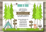 Camping themed Baby Shower Invitations Couple Boy Baby Shower Invitation Great Adventure Tree