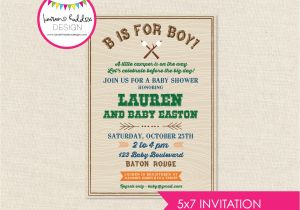 Camping themed Baby Shower Invitations Diy Camping Baby Shower Invitation Only