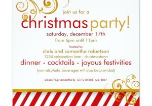 Candy Cane Christmas Party Invitations Candy Cane Christmas Party Invitation