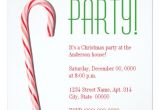 Candy Cane Christmas Party Invitations Candy Cane Christmas Party Invitations