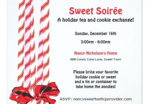 Candy Cane Christmas Party Invitations Sweet Candy Cane Holiday Party Invitation