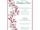 Candy Cane Christmas Party Invitations Sweet Candy Canes Christmas Invitations