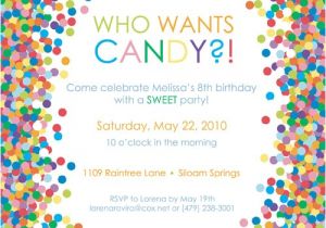 Candy themed Party Invitations Free Printable Candy themed Birthday Party Invitations